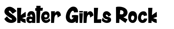 Skater Girls Rock font preview
